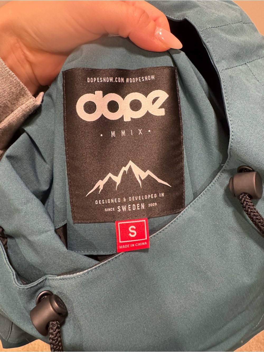 DOPE Women's Bottle Green Ski Anorak Jacket - Picture 8 of 8